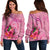 new-caledonia-polynesian-custom-personalised-womens-off-shoulder-sweater-floral-with-seal-pink