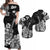Hawaii Matching Dress and Hawaiian Shirt Polynesia Black Ukulele Flowers LT13 Black - Polynesian Pride