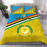 (Custom Personalised) Vanuatu Torba Province Bedding Set - Flag Style - LT12 Blue - Polynesian Pride