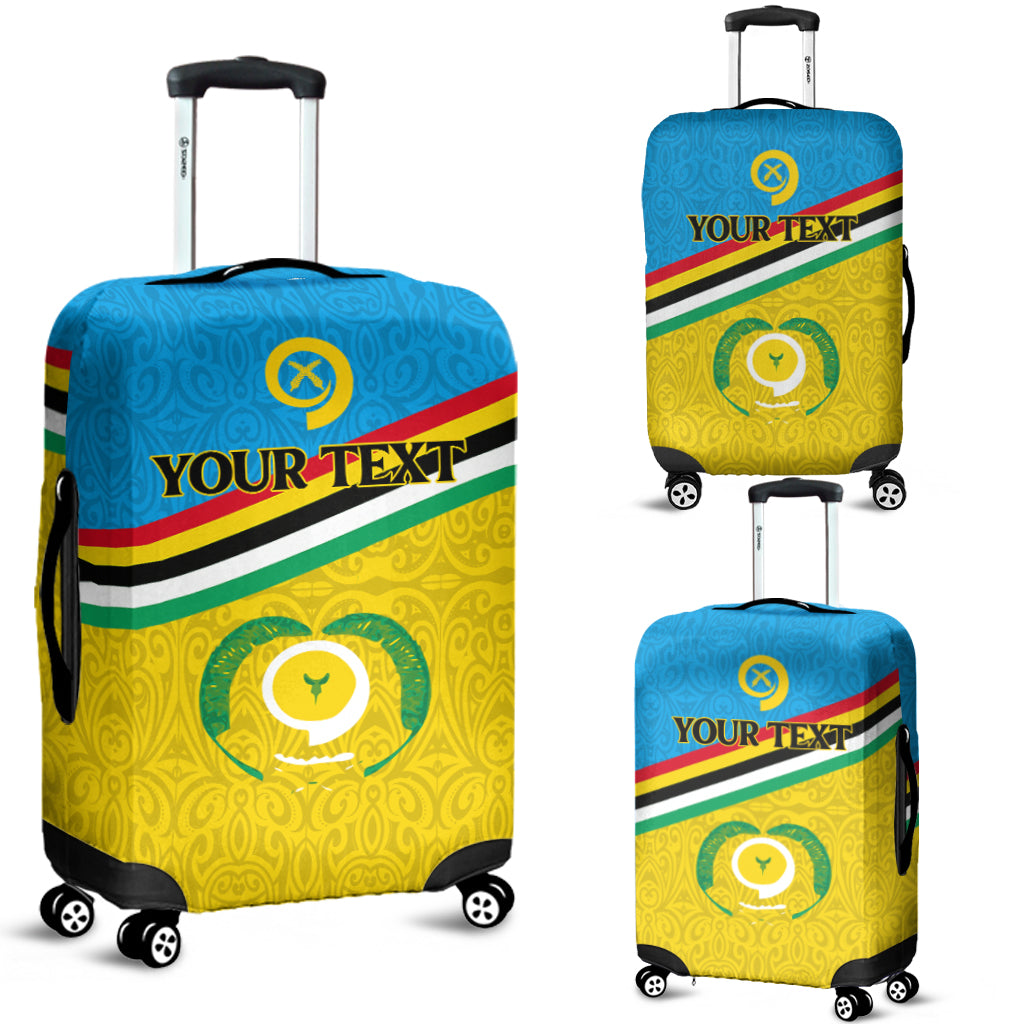 (Custom Personalised) Vanuatu Torba Province Luggage Covers - Flag Style - LT12 Blue - Polynesian Pride