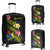 Cook Islands Polynesian Custom Personalised Luggage Covers - Plumeria Tribal Black - Polynesian Pride