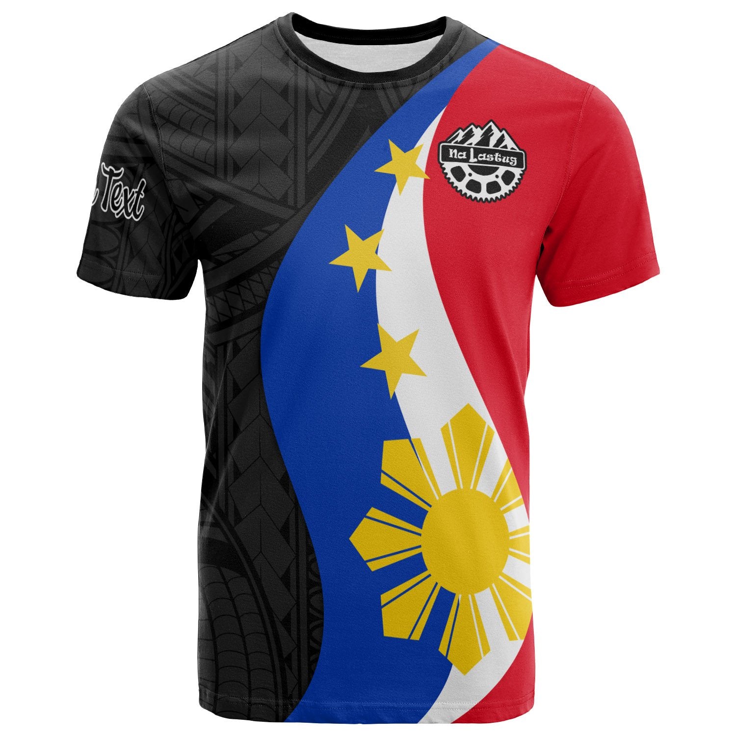 Custom Philippines T Shirt King Lapu Lapu Polynesian Pattern Unisex BLACK - Polynesian Pride