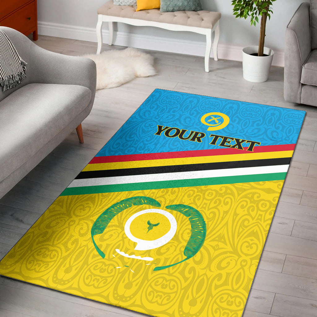 (Custom Personalised) Vanuatu Torba Province Area Rug - Flag Style - LT12 Blue - Polynesian Pride