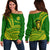 (Custom Personalised) Leone High School Pride Women Off Shoulder Sweater - LT12 Green - Polynesian Pride