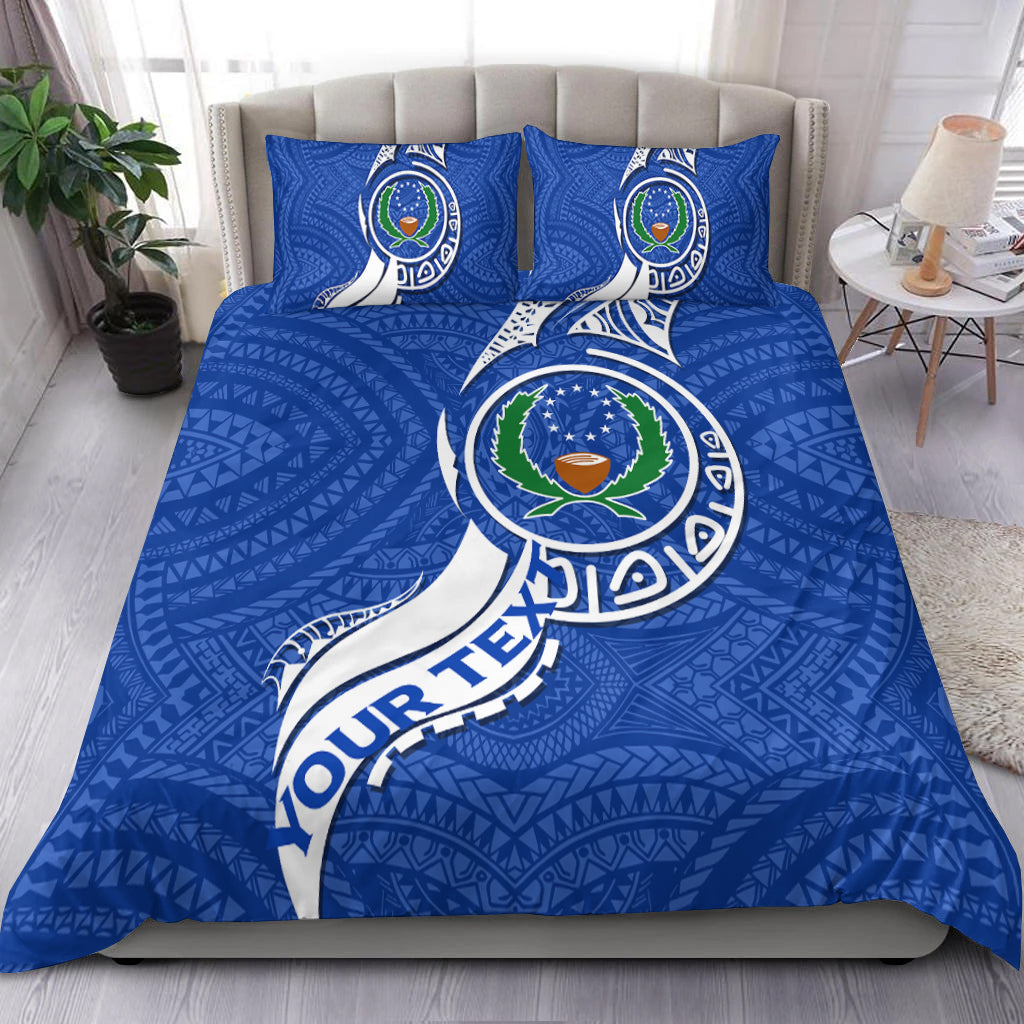 (Custom Personalised) Pohnpei Bedding Set - Micronesia Pride Blue - LT12 Blue - Polynesian Pride