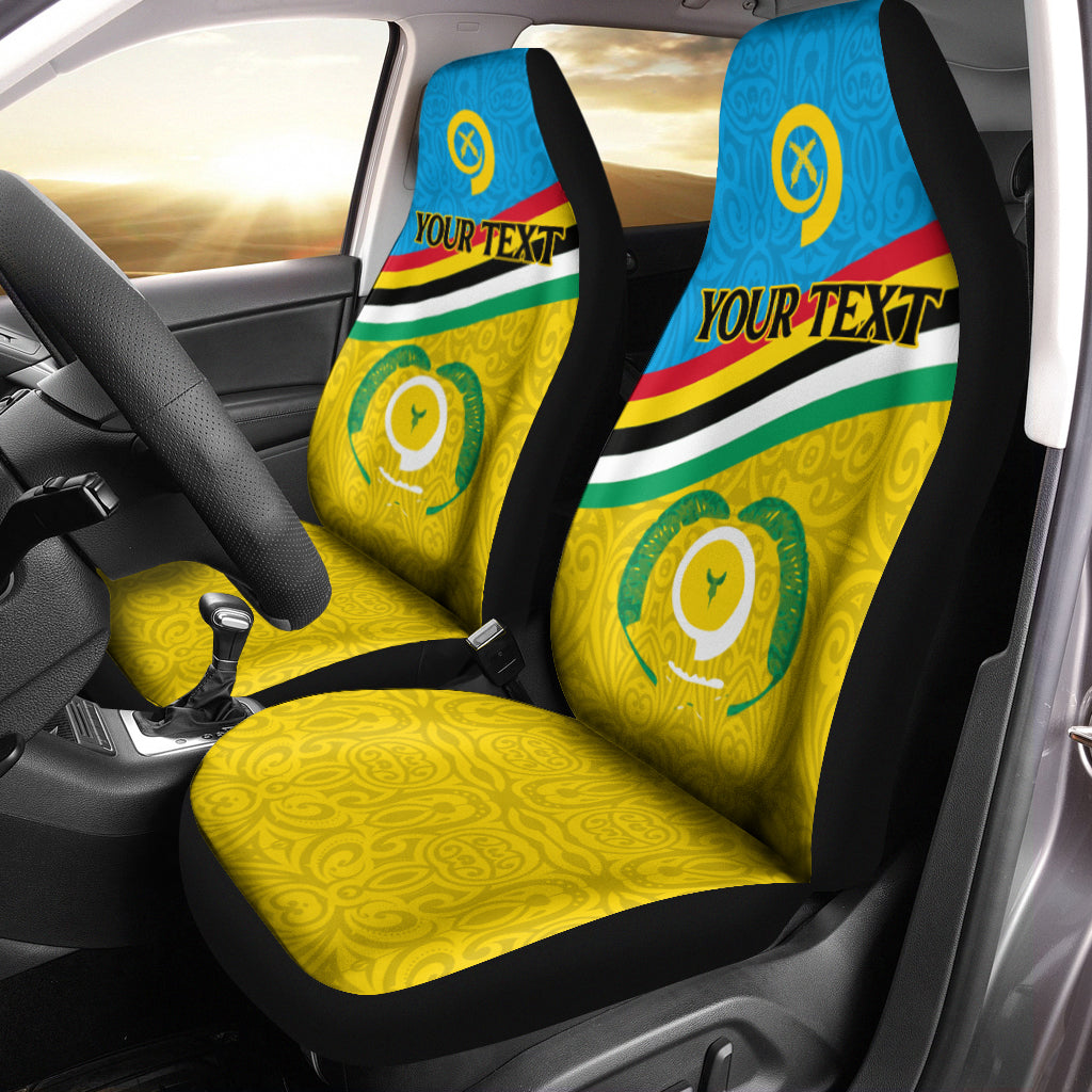 (Custom Personalised) Vanuatu Torba Province Car Seat Covers - Flag Style - LT12 Universal Fit Blue - Polynesian Pride