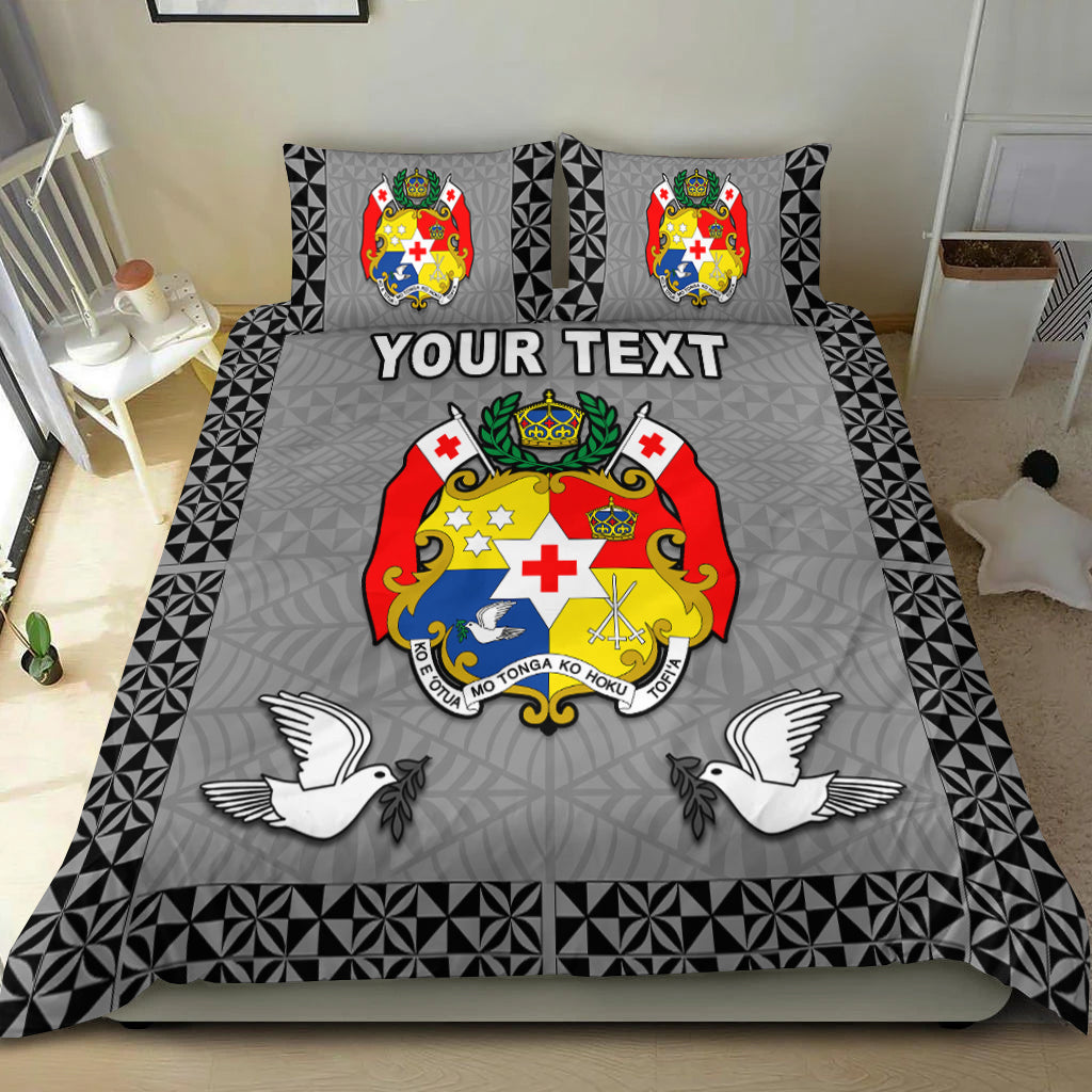 (Custom Personalised) Tonga Bedding Set Be Unique Version 01 Grey LT13 - Polynesian Pride