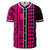 Hawaii Polynesian Kakau Baseball Jersey V.2 - Freestyle - Pink Pink - Polynesian Pride