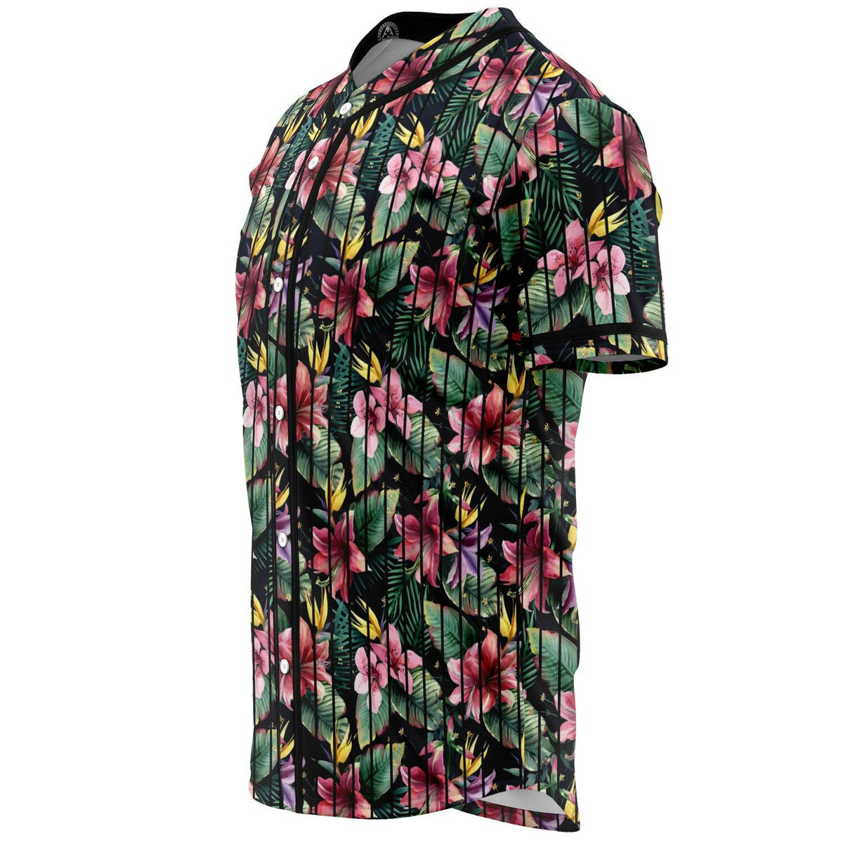 Tropical Flowers, Palm And Leaves Baseball Jersey - Polynesian Pride