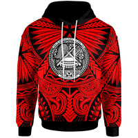 American Samoa Hoodie Classic Vignette Style Unisex Red - Polynesian Pride