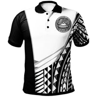 American Samoa Custom Polo Athletes Style Unisex White - Polynesian Pride