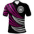 American Samoa Custom Polo Shirt Wave Pattern Alternating Purple Color Unisex Purple - Polynesian Pride