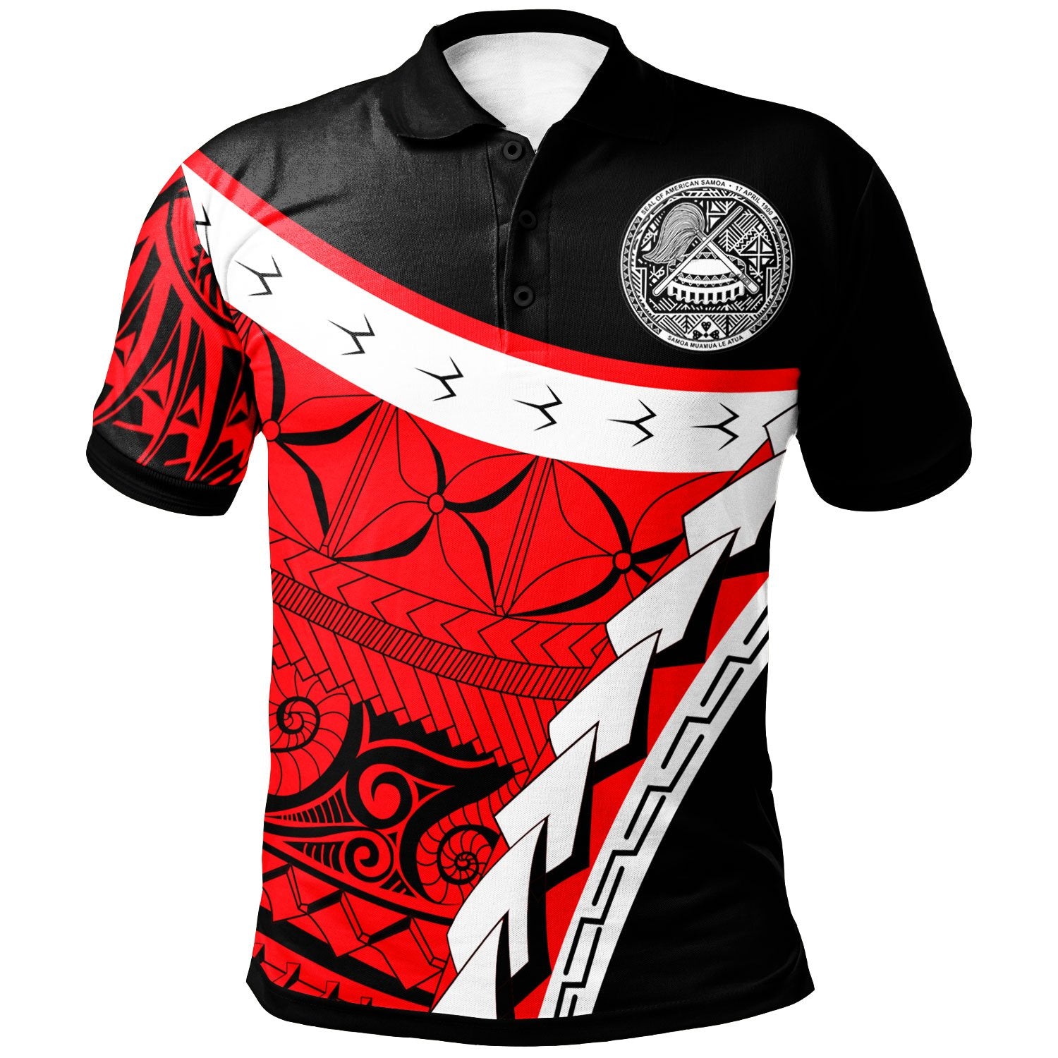 American Samoa Custom Polo Shirt Proud Of American Samoa Unisex Red - Polynesian Pride