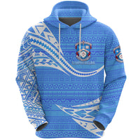 Apifoou College Tonga Hoodie Unique Version Blue - Polynesian Pride