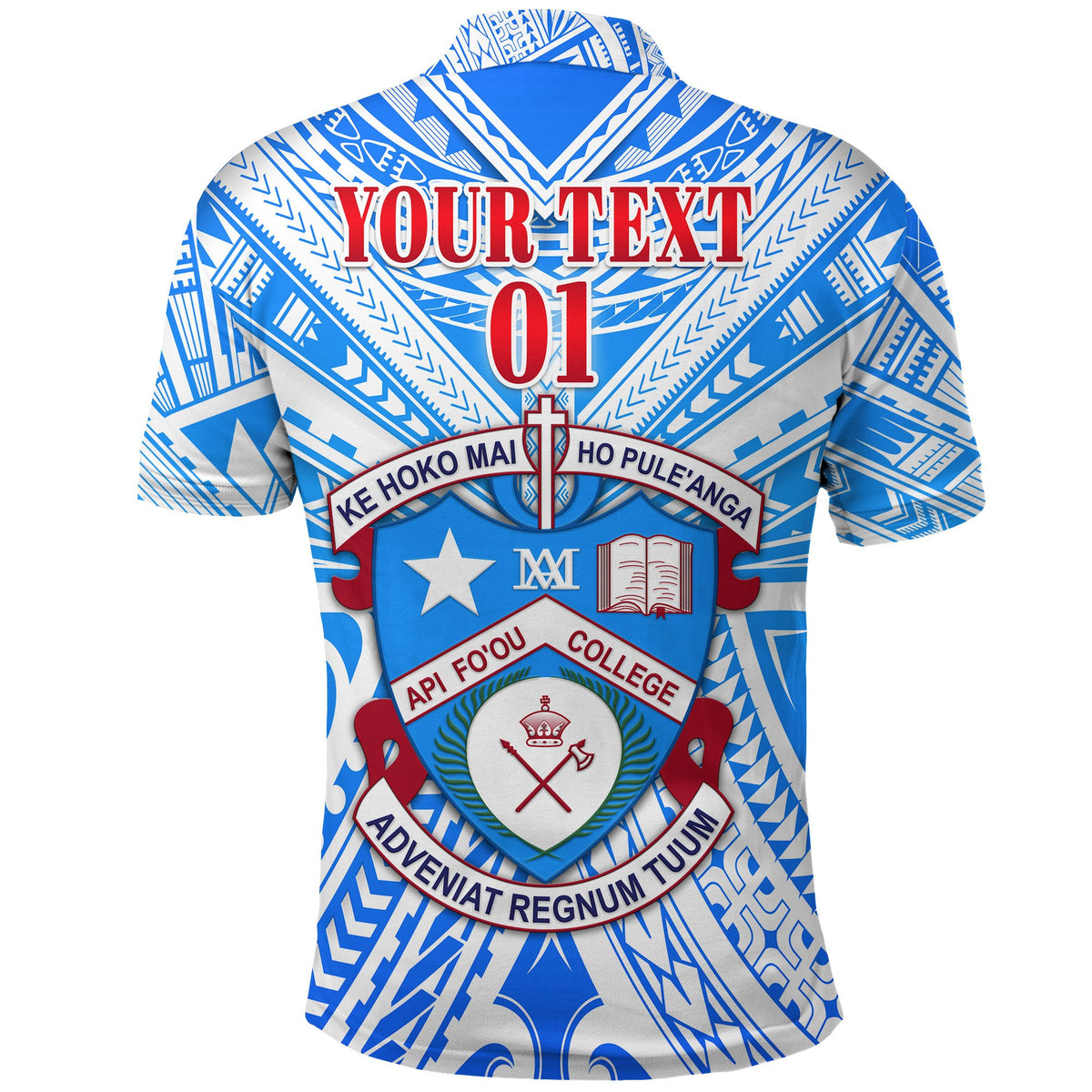 Custom Kolisi Apifoou College Polo Shirt Tonga, Custom Text and Number - Polynesian Pride