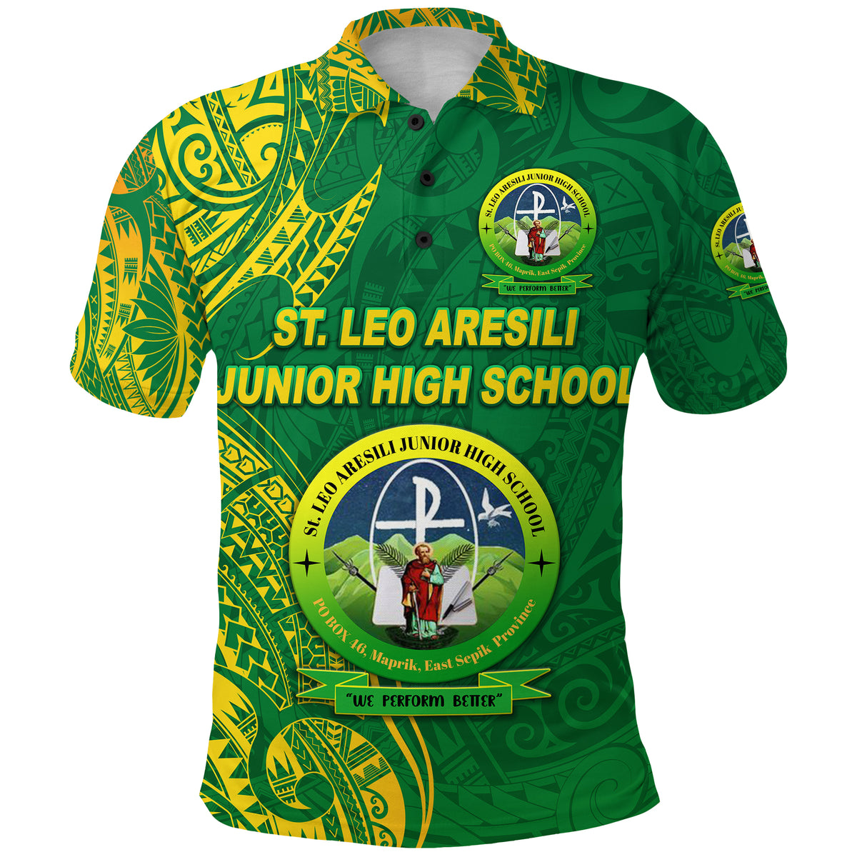 St. Leo Aresili Junior High School Polo Shirt Original Style LT8 - Polynesian Pride