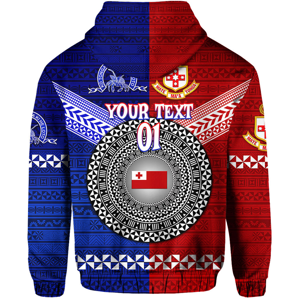 Custom Kolisi Tonga College Atele and Tupou College Toloa Zip Hoodie Together Original LT8 - Polynesian Pride