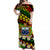 (Custom Personalised) Samoa Off Shoulder Long Dress Plumeria Flower Reggae Color LT13 Women Reggae - Polynesian Pride