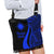 Marshall Islands Boho Handbag - Blue Polynesian Tentacle Tribal Pattern