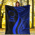 Cook Islands Premium Blanket - Blue Polynesian Tentacle Tribal Pattern - Polynesian Pride