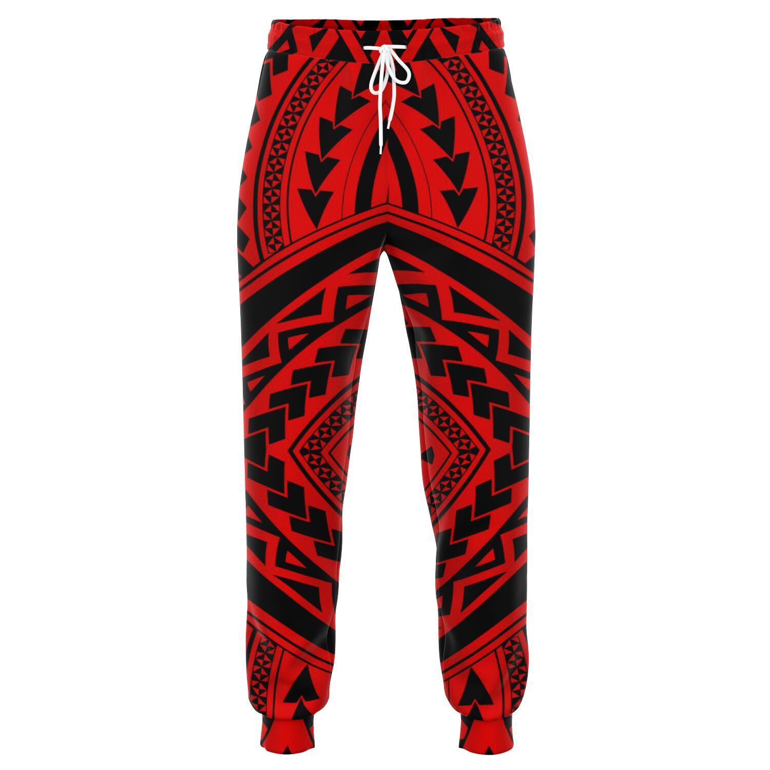 Polynesian Tradition Red Joggers Unisex Red - Polynesian Pride