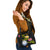 Marshall Islands Polynesian Custom Personalised Shoulder Handbag - Plumeria Tribal - Polynesian Pride