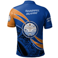 Marshall Islands Polo Shirt Symmetrical Lines - Polynesian Pride