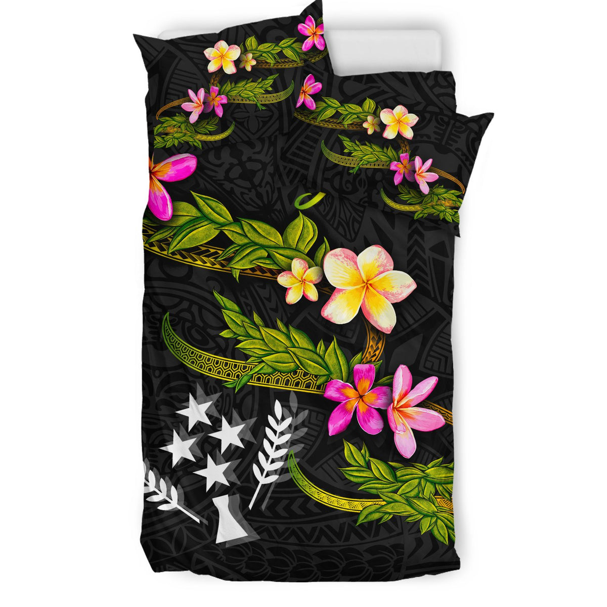 Kosrae Polynesian Custom Personalised Bedding Set - Plumeria Tribal - Polynesian Pride