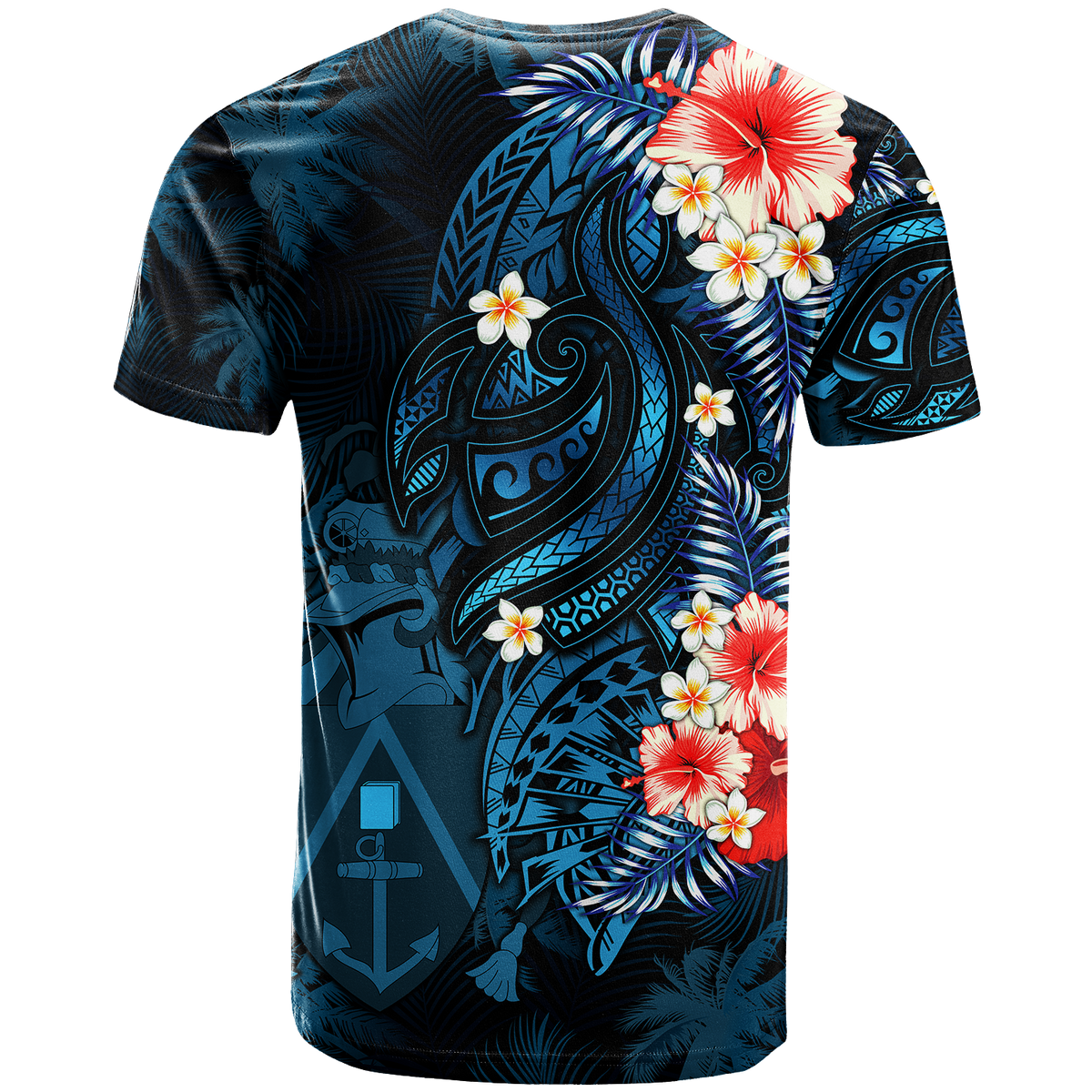 Pitcairn Islands Coconut Tree Turtle Polynesia T Shirt LT2 - Polynesian Pride