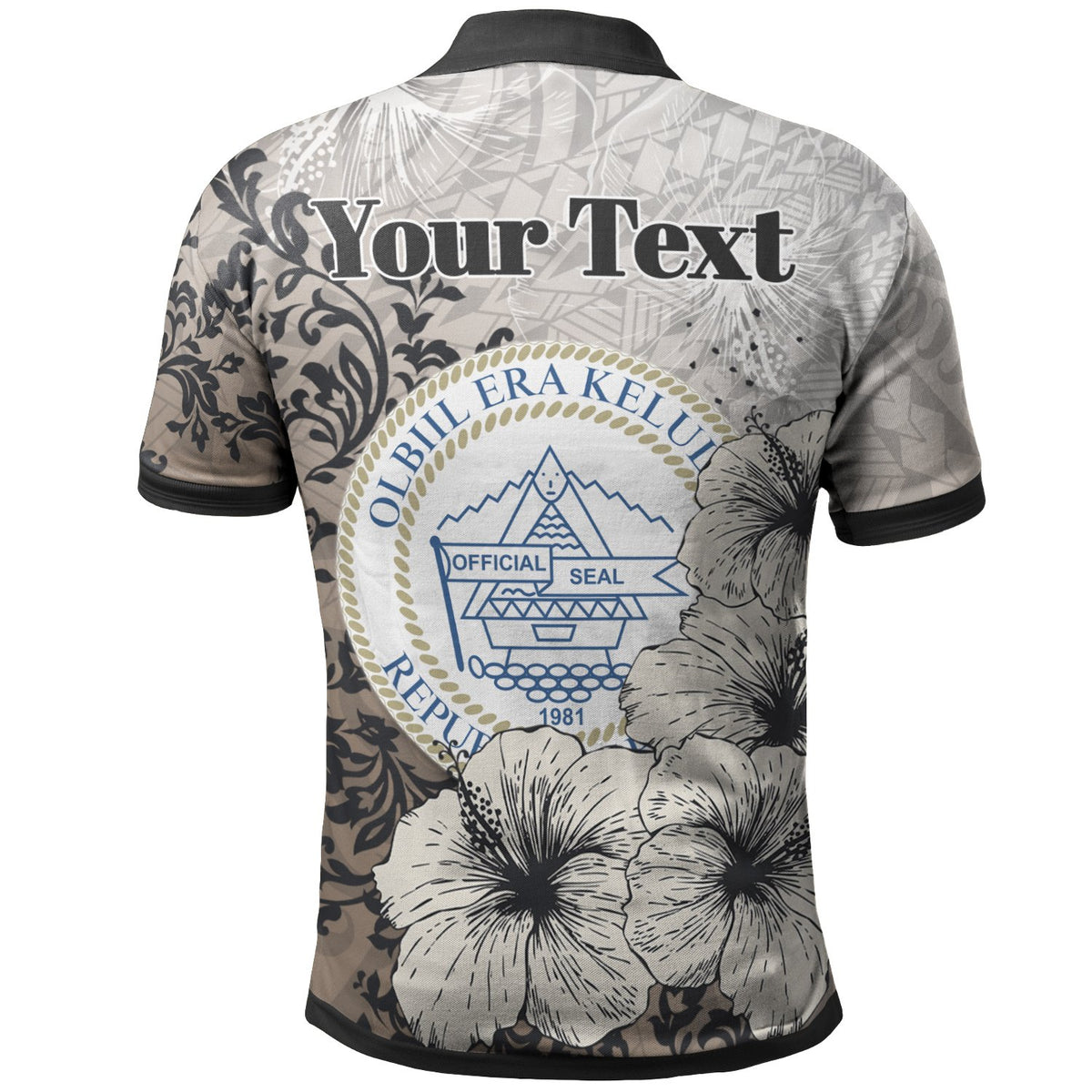Palau Polo Custom Vintage Luxury Floral Style - Polynesian Pride