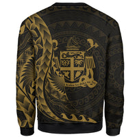 Fiji Sweatshirt - Polynesian Pattern Style Gold Color - Polynesian Pride