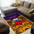 (Custom Personalised) Samoa Area Rug - Hibiscus With Tribal - LT12 - Polynesian Pride