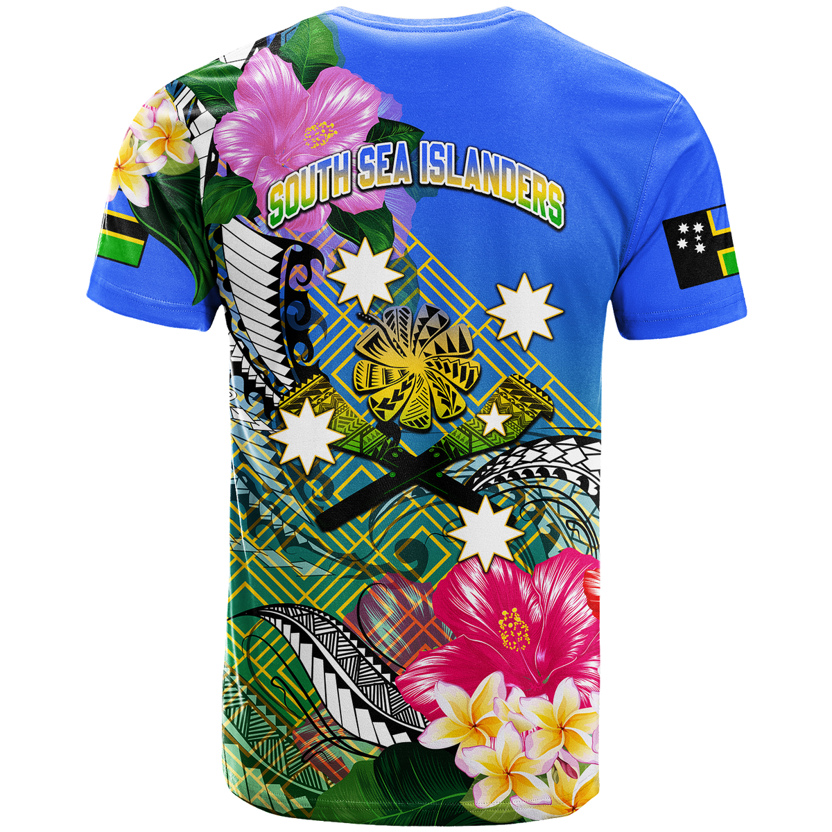 Custom South Sea Islanders Kanakas Hibiscus Polynesia T Shirt LT2 - Polynesian Pride