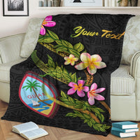 Guam Polynesian Custom Personalised Blanket - Plumeria Tribal - Polynesian Pride