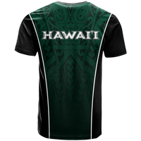 Hawaii Volleyball Green Warrior T Shirt LT2 - Polynesian Pride