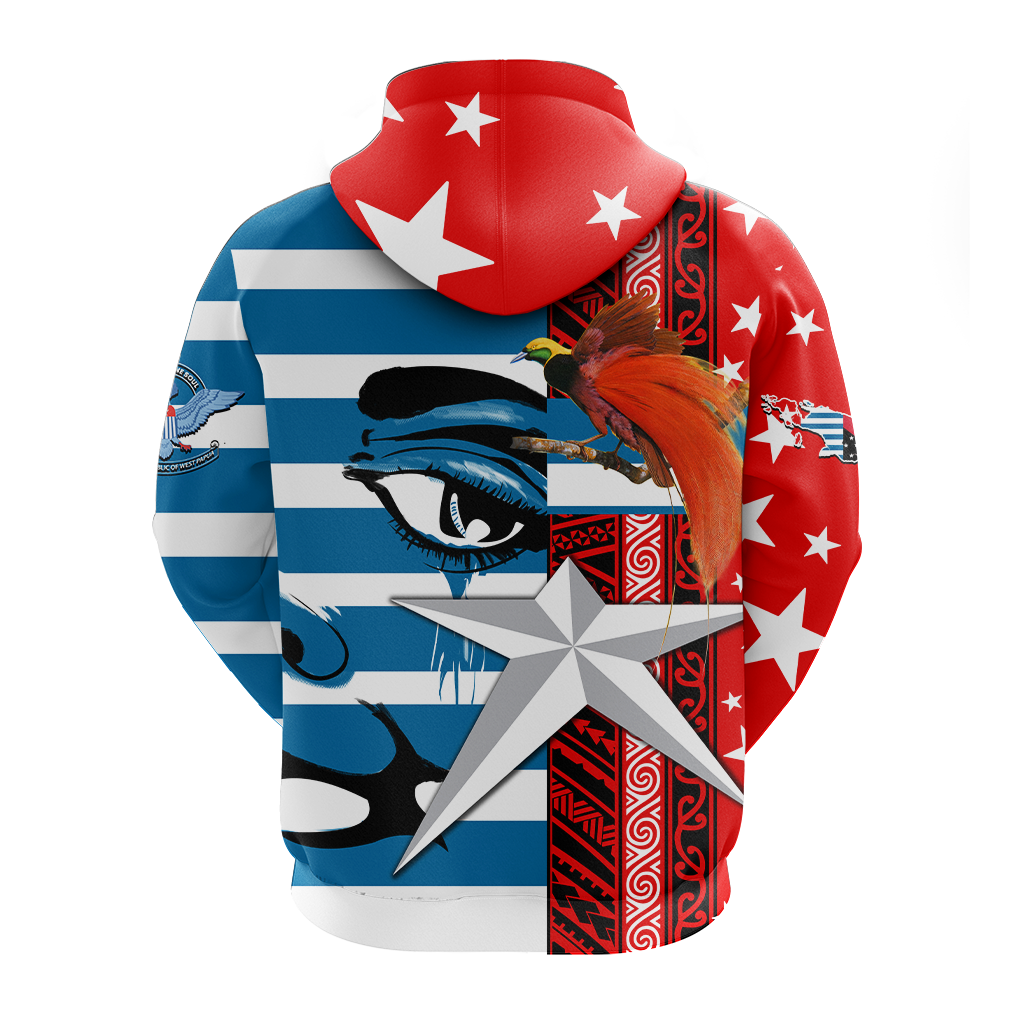Free West Papua Birds of Paradise Polynesia Hoodie LT2 - Polynesian Pride