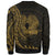 Papua New Guinea Sweatshirt - Custom Personalised Polynesian Pattern Style Gold Color - Polynesian Pride