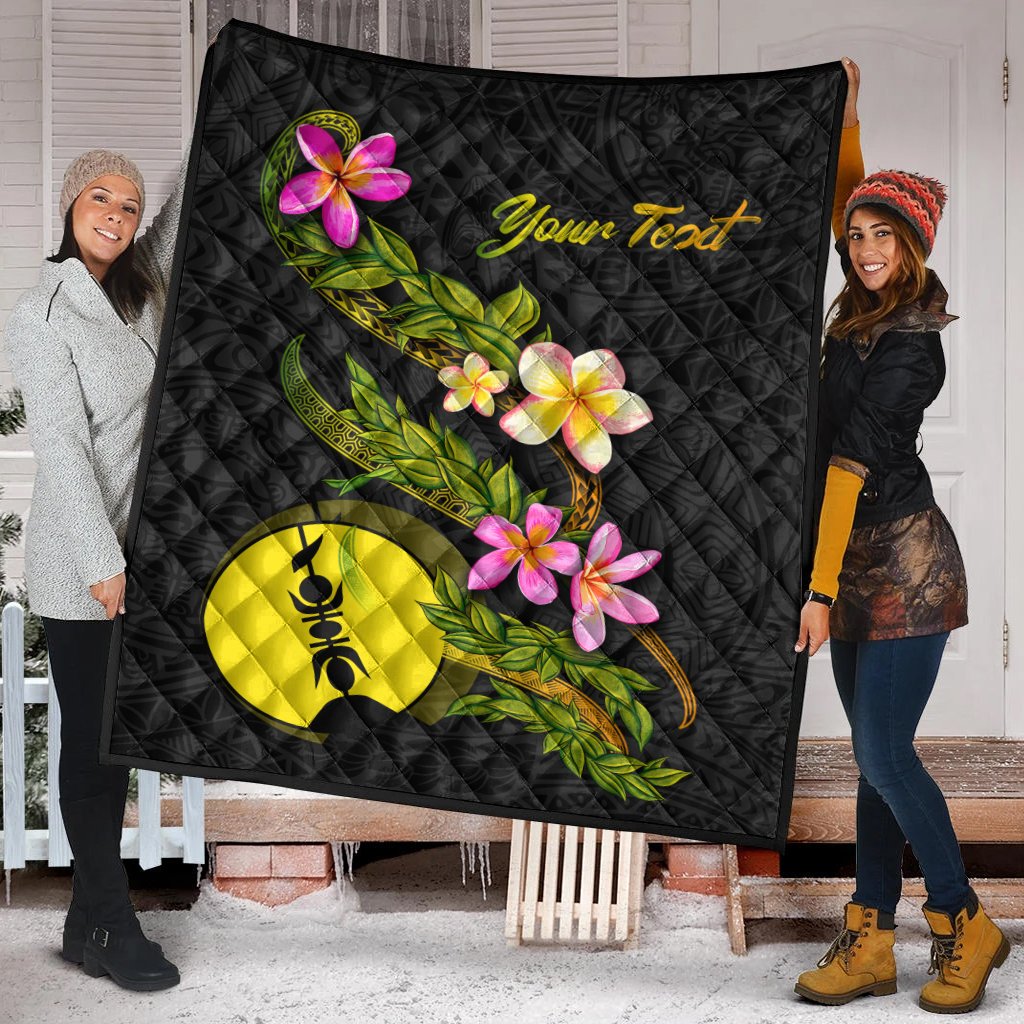 New Caledonia Polynesian Custom Personalised Quilt - Plumeria Tribal - Polynesian Pride