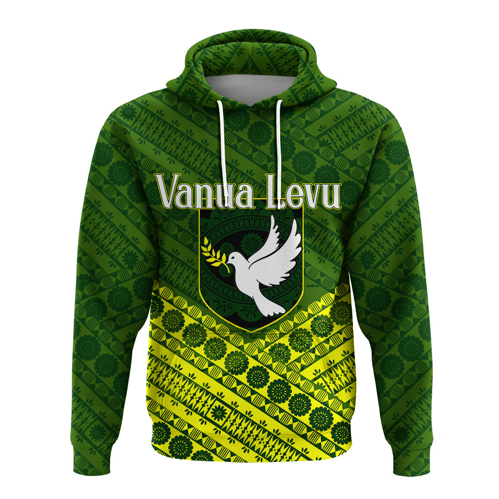 Vanualevu Fiji Hoodie Tapa Pattern LT12 - Polynesian Pride
