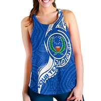 (Custom Personalised) Pohnpei Women Tank Top - Micronesia Pride Blue - LT12 - Polynesian Pride