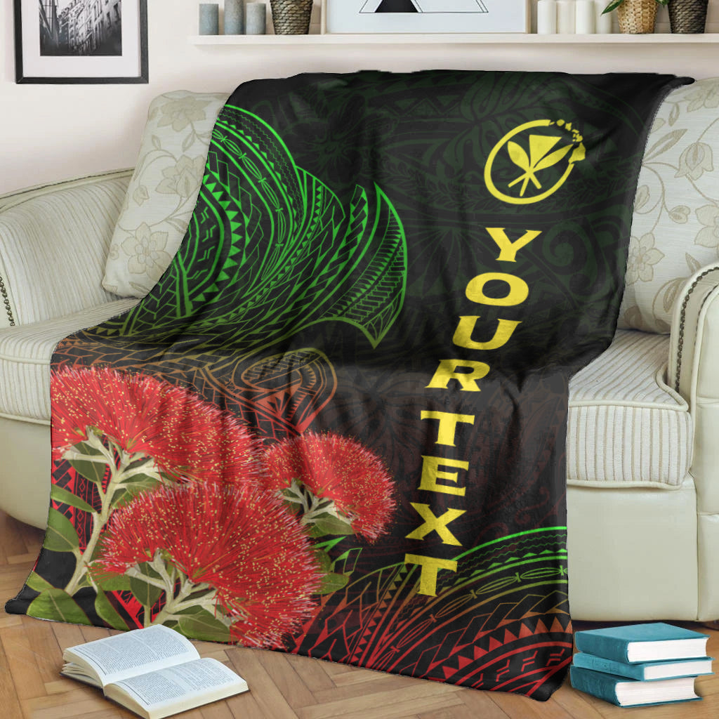 (Custom Personalised) Hawaii Polynesian Blanket - Ohia Lehua - LT12 - Polynesian Pride