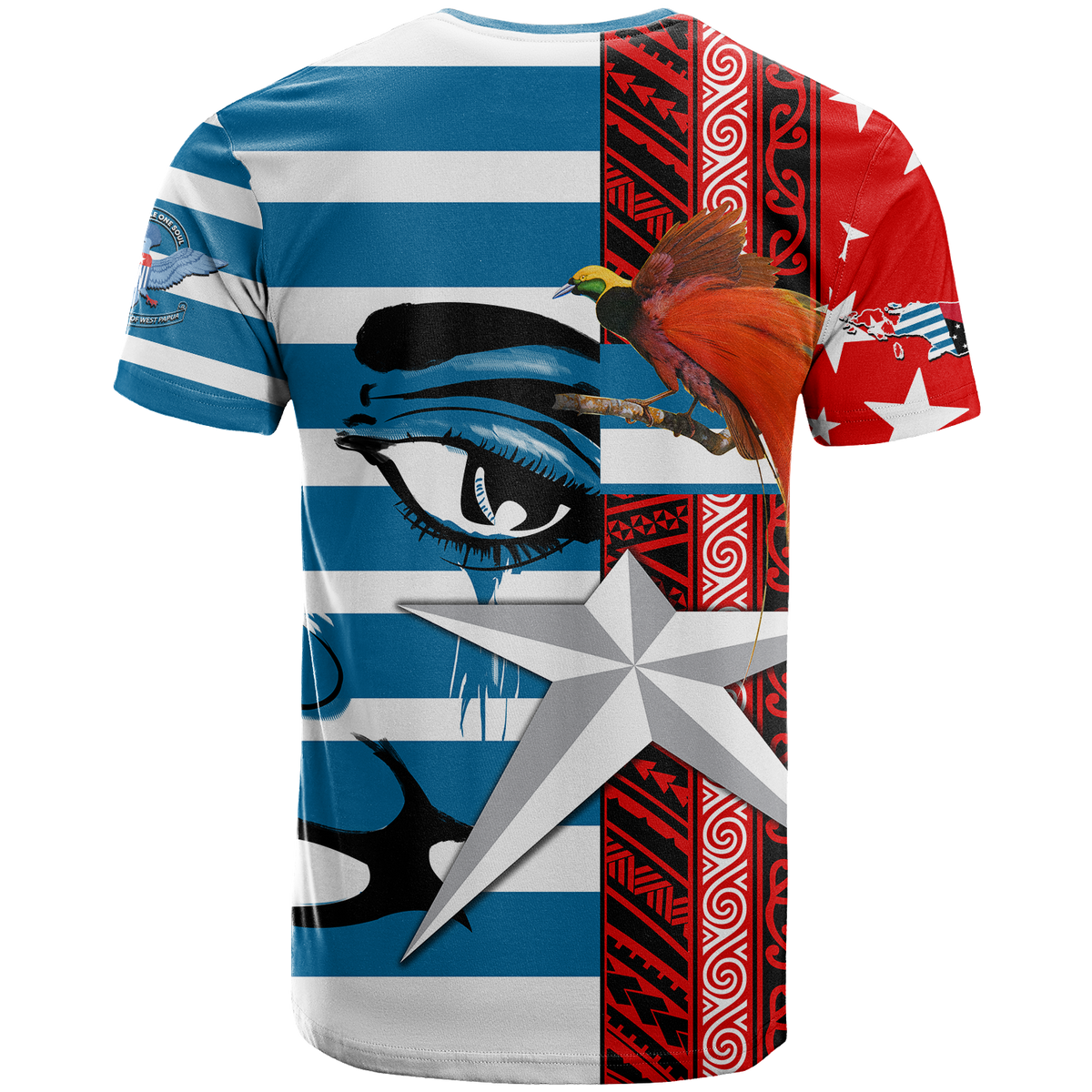 Free West Papua Birds of Paradise Polynesia T Shirt LT2 - Polynesian Pride