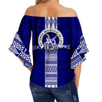 Queen Salote College Shoulder Waist Wrap Top Tonga Simple Style LT6 - Polynesian Pride
