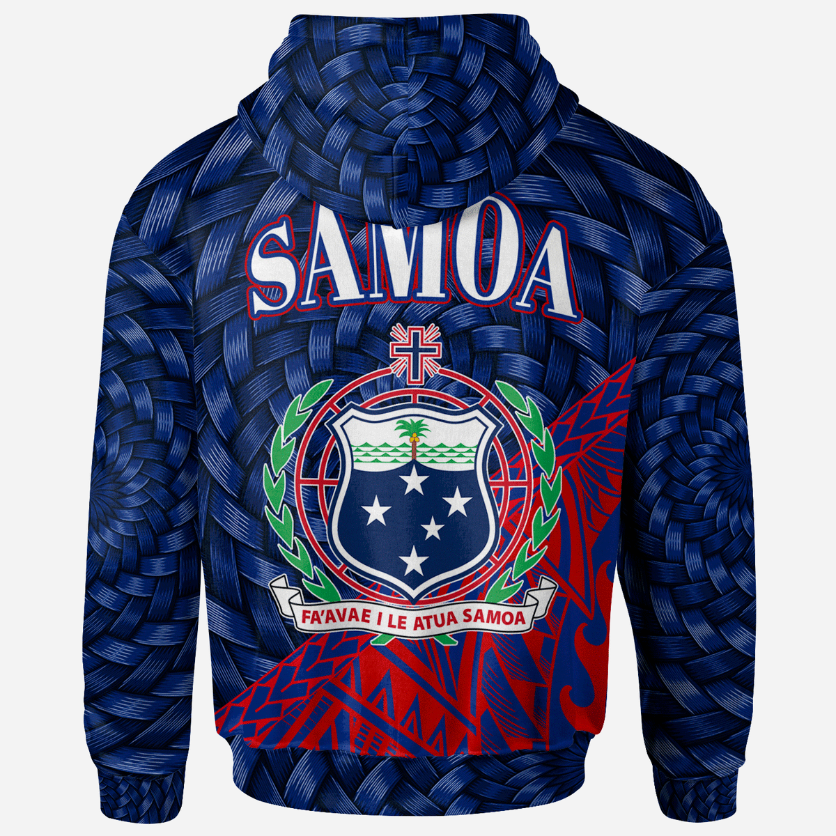 Samoa Zip Hoodie Vailima Polynesian Patterns With Bamboo - Polynesian Pride