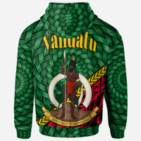 Vanuatu Zip Hoodie Sola Polynesian Patterns With Bamboo - Polynesian Pride