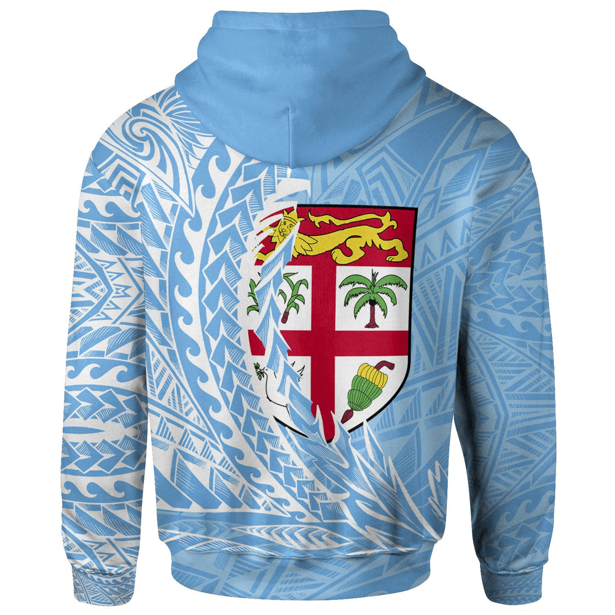 Fiji Zip Hoodie Wings Style - Polynesian Pride