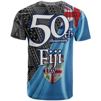 Fiji T Shirt Suva Fiji Day 50th Anniversary With Tapa Patterns - Polynesian Pride