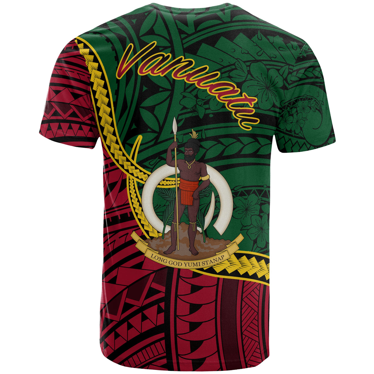 Vanuatu T Shirt Erromango Seal of Vanuatu Polynesian Patterns - Polynesian Pride