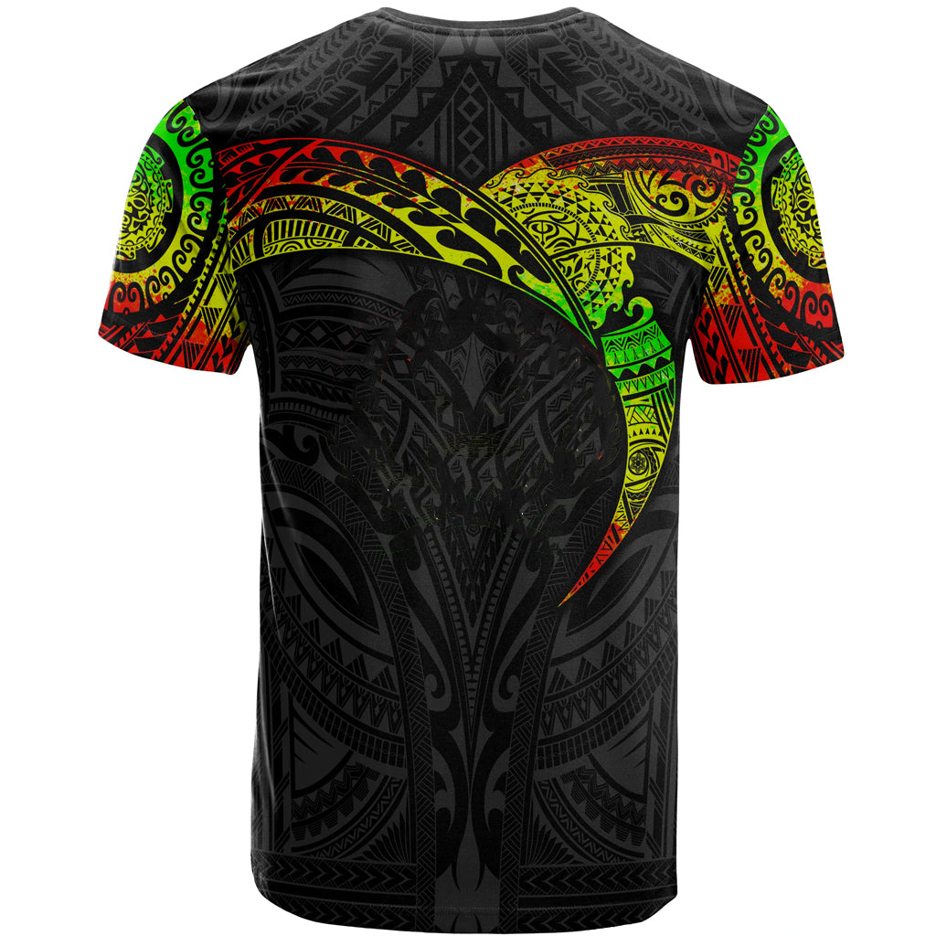 Micronesian T Shirt Heart Shield Reggae - Polynesian Pride