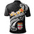 Fiji Custom Polo Shirt Viti Seal Polynesian Patterns Plumeria (Black) - Polynesian Pride